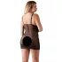 Cottelli Plus Size - Spitzen-Negligé transparent (schwarz) - 4XL