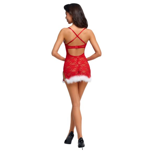 Cottelli - Weihnachtliches Minikleid (Rot) - L/XL