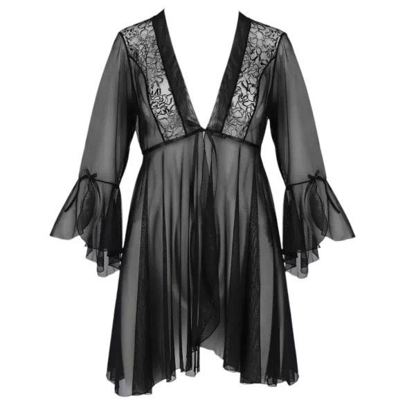 Passion Eco Primula - Spitzenrobe und Tanga (Schwarz)