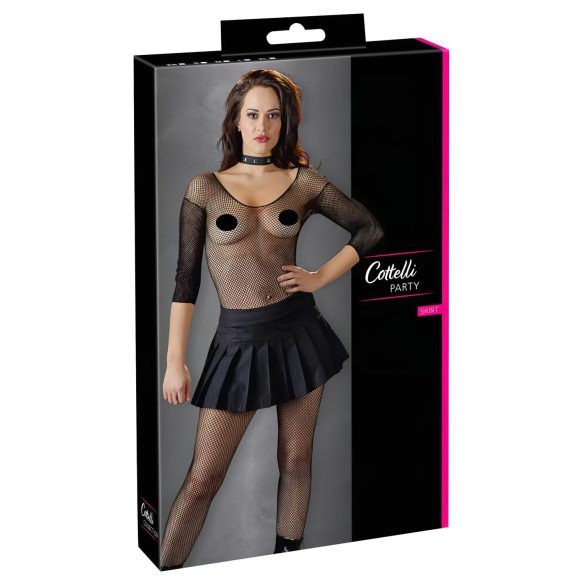 Cottelli - Gefalteter Minirock (schwarz) - M