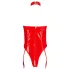 Black Level - Offener Halsketten-Body (Rot) - L