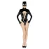 Black Velvet - Langarm Batwoman Body (schwarz)