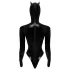 Black Velvet - Langarm Batwoman Body (schwarz)