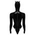 Black Velvet - Langarm Batwoman Body (schwarz) - M