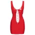 Black Level - Lack-Minidress mit Schnürung (Rot) - M