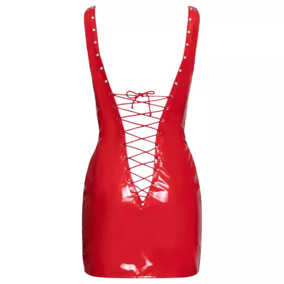 Black Level - Lack-Minidress mit Schnürung (Rot) - M