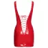 Black Level - Lack-Minidress mit Schnürung (Rot) - M