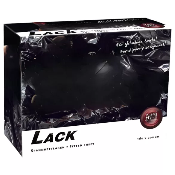 Lack Laken mit Gummizug - 160x200cm (schwarz)