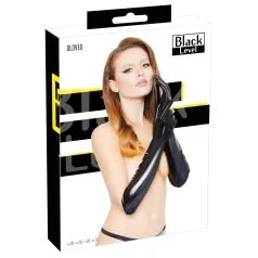 Black Level - Glänzende Lackhandschuhe (schwarz) - M