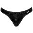 Black Level - Klassischer Lack-Tanga für Herren (Schwarz) - M