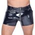 Black Level - Herren Lack-Shorts mit Seitentaschen (schwarz)