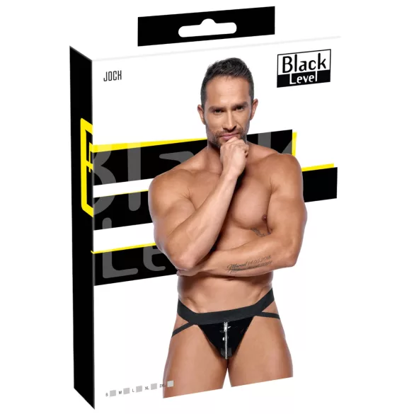 Black Level – Jockstrap mit Reißverschluss (schwarz) - L