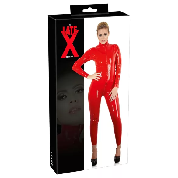 Late X Damen-Overall mit langen Ärmeln (rot) - M
