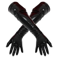 LATEX - lange, Unisex-Handschuhe (schwarz)