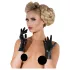 LATEX - Kurze Unisex-Handschuhe (schwarz) - M