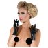 LATEX - kurze, unisex Handschuhe (schwarz) - L