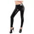 Latex - Reißverschluss-Leggings (schwarz) - S
