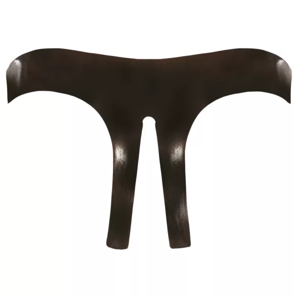 LATEX - Offene Damenunterhose - Schwarz (S-L)
