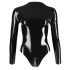 LATEX - Langarm Damen-Body (Schwarz) - 2XL