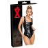 LATEX - Ganzkörper-Latexbody mit Reißverschluss (Schwarz) - M