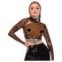 LATEX - transparente Latex-Oberteil (durchsichtig-schwarz) - M