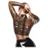 LATEX - transparente Latex-Oberteil (durchsichtig-schwarz) - M