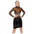 LATEX - transparente Latex-Oberteil (durchsichtig-schwarz) - M