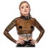 LATEX - transparente Latex-Oberteil (durchsichtig-schwarz) - M