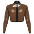 LATEX - transparente Latex-Oberteil (durchsichtig-schwarz) - M