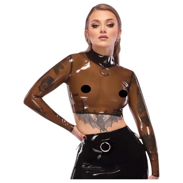 LATEX - transparenter Latex-Top (transparent-schwarz) - L