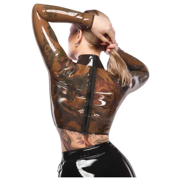 LATEX - transparenter Latex-Top (transparent-schwarz) - L