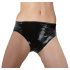 LATEX - Damenunterwäsche mit integriertem Dildo (schwarz) - M