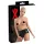 Latex Damen-Slip mit Kondom (schwarz) - L