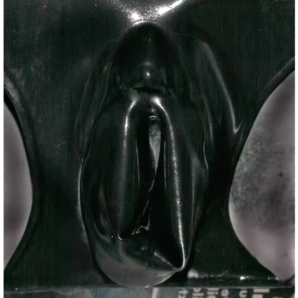 Latex Damen-Slip mit Kondom (schwarz) - L