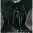 Latex Damen-Slip mit Kondom (schwarz) - L