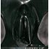 LATEX - Damen-Slip mit Vaginalkondom (schwarz) - XL