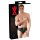 LATEX - Herren Slip mit integriertem Penisdildo für Analvergnügen (schwarz) - M