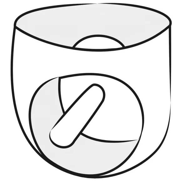 Latex Herren-Slip mit innenliegendem Penis-Analdildo (schwarz) - XL