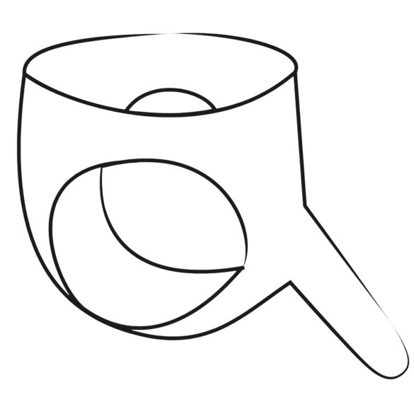 LATEX - Slip mit externem Dildo - schwarz (S-L)