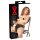 LATEX - Damen-Slip mit 2 aufblasbaren Innendildos (schwarz)