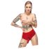 LATEX - Realistischer Dildo in Rot (unten)