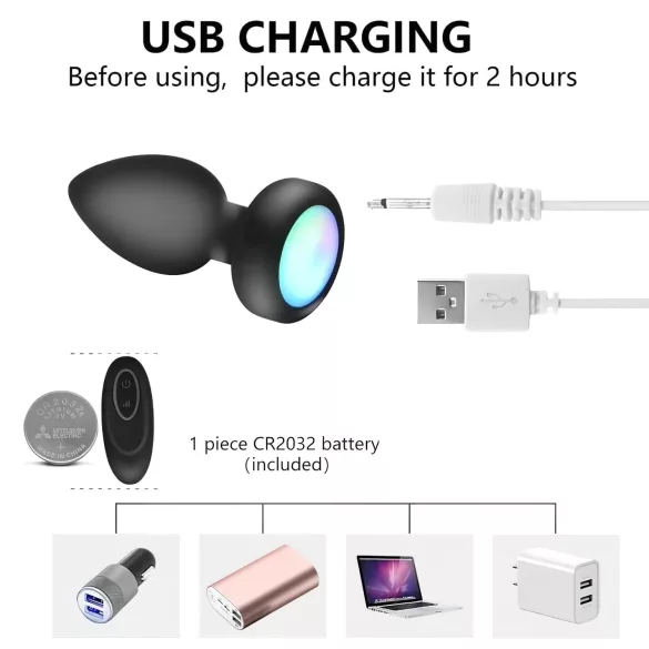 Mrow - Leuchtender Radio-Analdildo (schwarz)