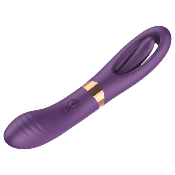 Funny Me Dual - wiederaufladbarer 2in1 Zungenvibrator (lila)
