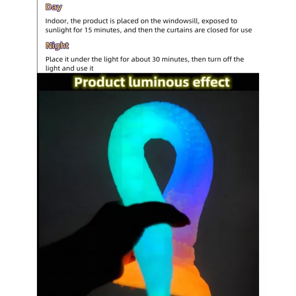 OgazR XXL Eel - Leuchtender Anal-Dildo - 47 cm (Pink)