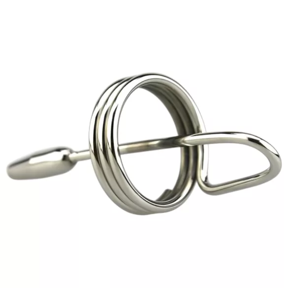 DeepRing - Metall Dilatator mit Ring - 9 cm (Silber)