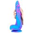 Inkipus - Silikon Dildo mit Hoden - 18cm (blau-pink)