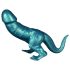 Dino-Lust! - Silikon Dildo 26 cm (Türkis)
