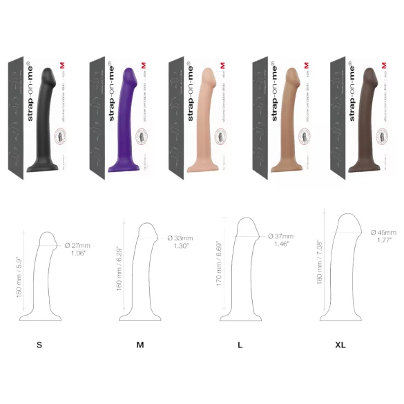 Strap-on-me Dual S - Doppel-Dildo schwarz