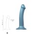 Strap-on-me Metallic Shine M - hautfreundlicher Dildo (Metallic Blau)