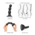 Strap-on-me Balls M - Kugeldildo mit Saugnapf (schwarz)